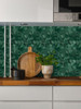 Deep Emerald Metal Hexagon - Peel & Stick Composite Wall Tiles (29 x 28.8cm)