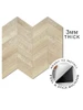 Contemporary interior design featuring Sonoma Oak wood chevron peel and stick composite wall tiles.
