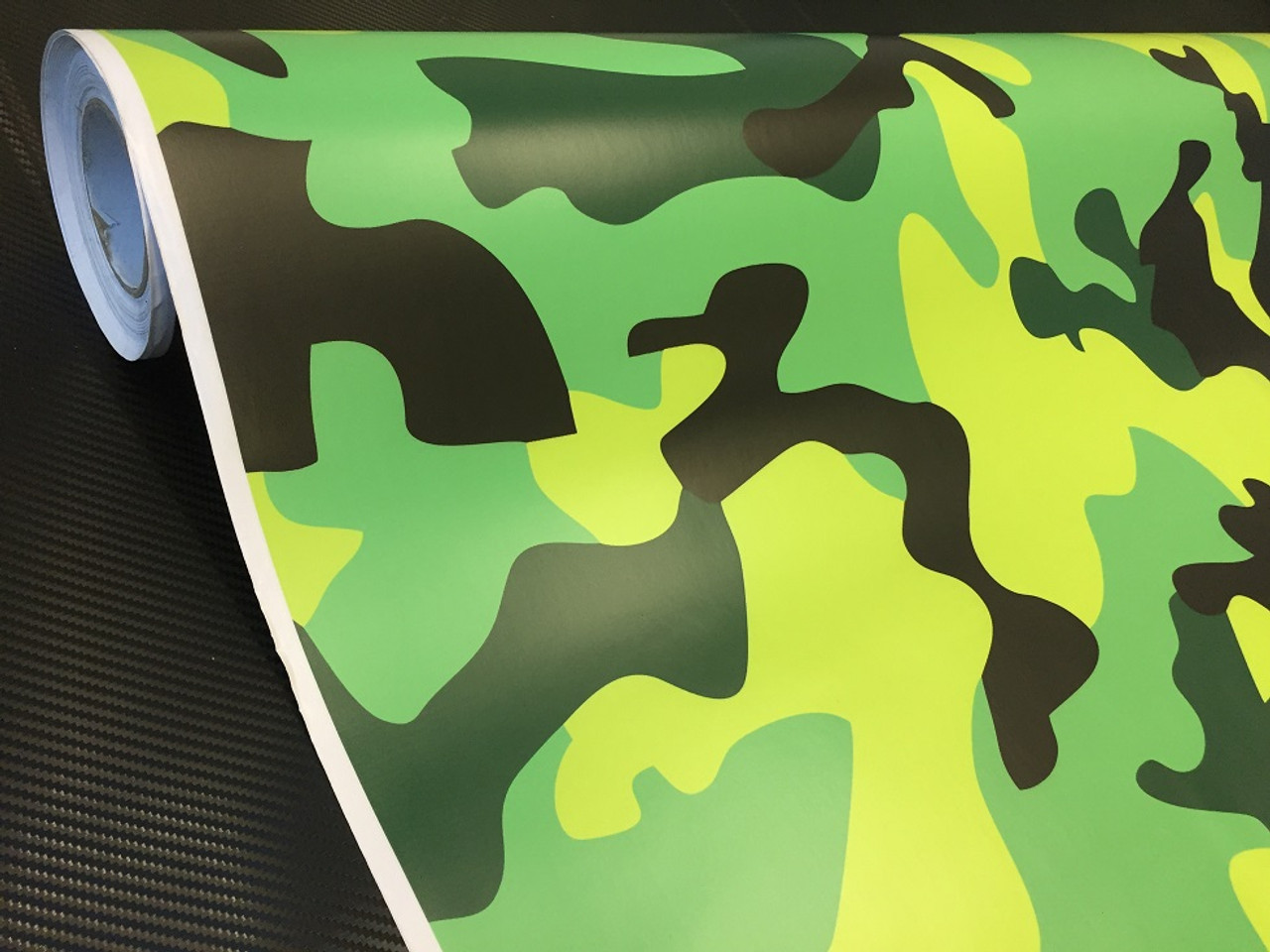 Lime Green Camo Wrapping Vinyl