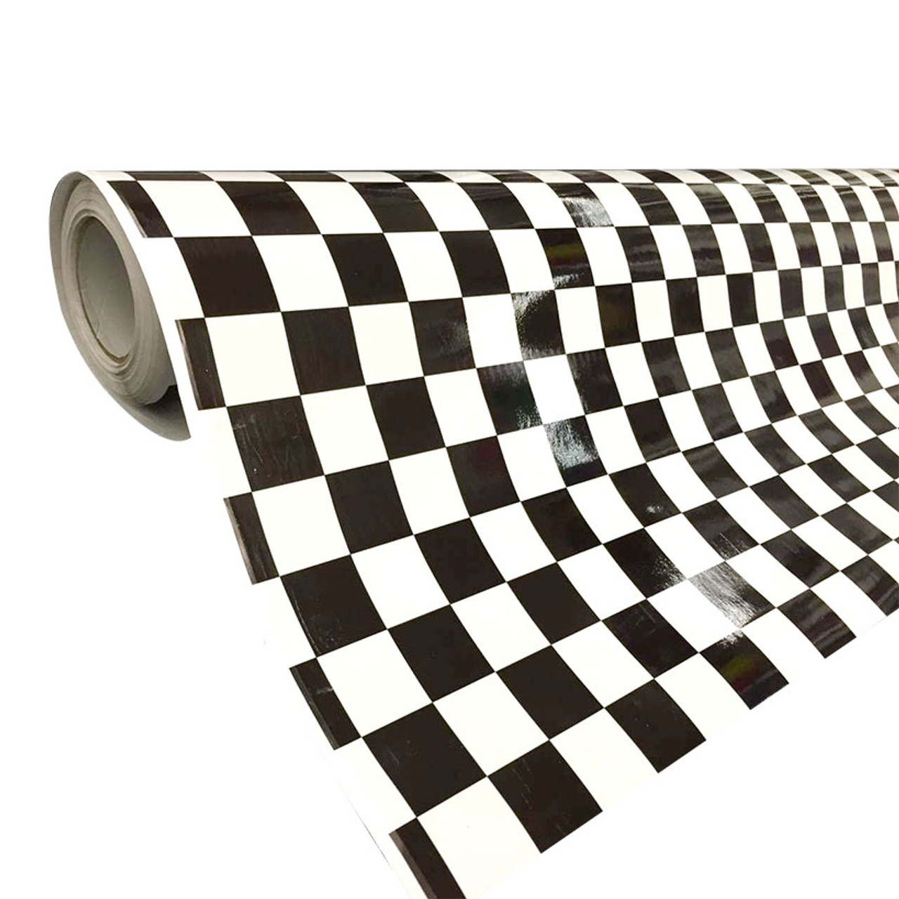 White Vinyl Wraps  Checkered Car Wrap