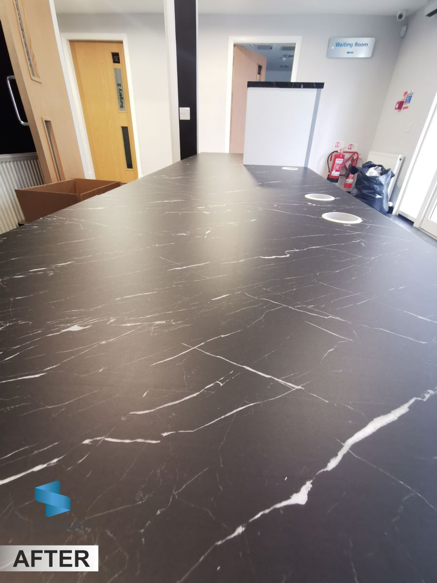 ROYAL BLACK SATIN MARBLE RBSM41 Premium Architectural Vinyl Wrap