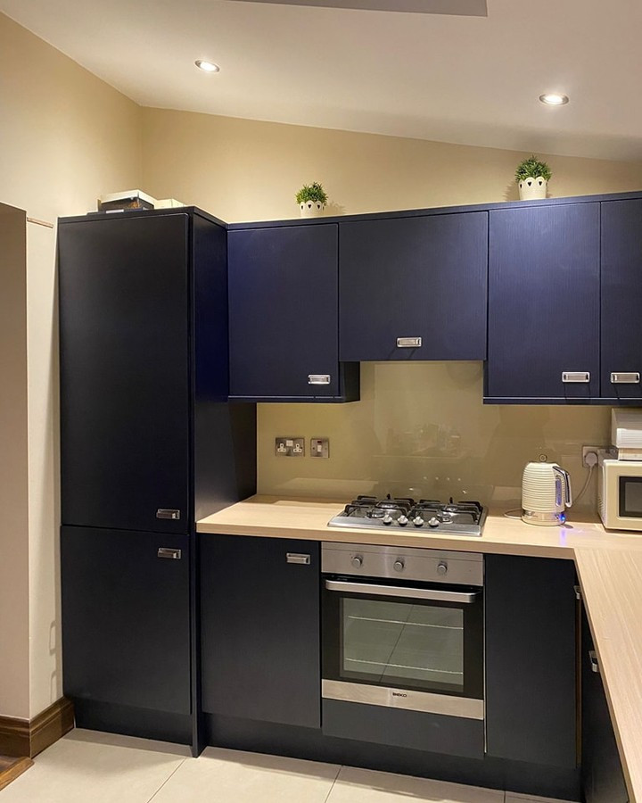 BRUSHED METAL NAVY BLUE BMNB29 - Premium Architectural Vinyl Wrap