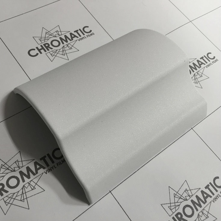 Diamond Sanding White Vinyl Wrap with ADT