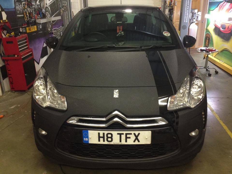 Diamond Sanding Black Vinyl Wrap with ADT