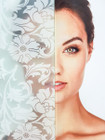 White Floral Frosted Privacy Window Film White Floral Frosted Privacy Window Film