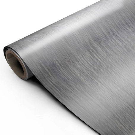 BRUSHED METAL SILVER ALUMINIUM VINYL WRAP BMSA31