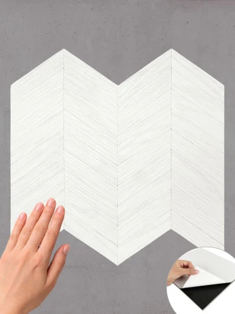 Beach House Wood Chevron Peel & Stick Composite Wall Tiles - (29.6 x 25.3cm)
