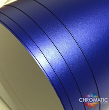 SAMPLE of Matte Chrome Blue Vinyl Wrap - M758