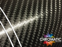 SAMPLE of BLACK SATIN CARBON FIBRE Vinyl Wrap - BSCF252