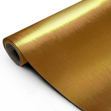 SAMPLE of BRUSHED METAL GOLD VINYL WRAP BMG30