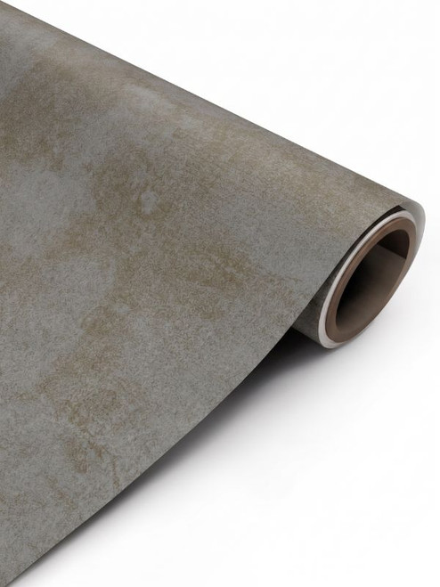 Close-up texture swatch of the Oxidized Weathered Cement architectural film, highlighting the highly realistic matte concrete finish.