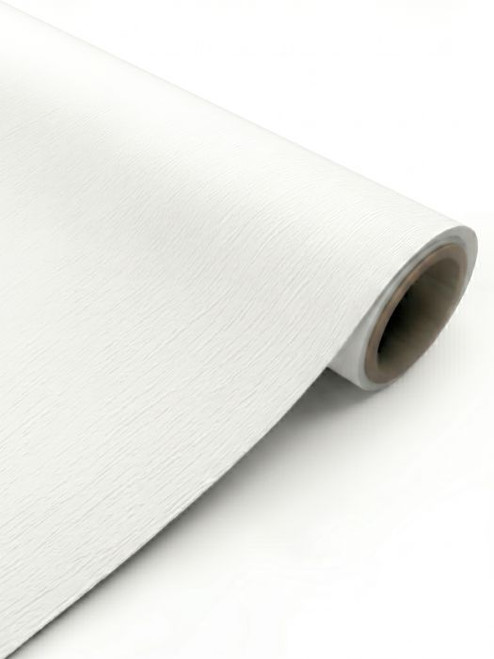 Roll of Premium Painted Wood Vinyl Wrap in a White Finish