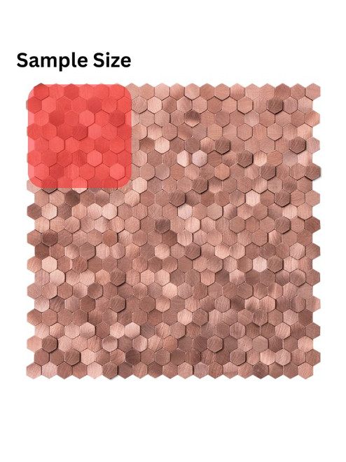 SAMPLE of Copper Mosaic Peel & Stick Composite Wall Tiles