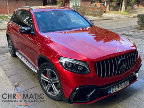 Super Gloss Metallic Blood Red Vinyl Wrap - SGM-BR64