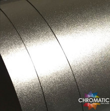 SAMPLE of Gloss Metallic Silver Vinyl Wrap - G652