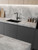 Kitchen worktops completely transformed with DM313 Distressed Metal architectural vinyl wrap.