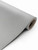 A close-up of a partially unrolled Premium Painted Wood Dove Grey Vinyl Wrap PPWDG93, displaying its elegant light grey finish and deeply embossed painted wood texture.