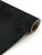 A close-up view of a partially unrolled Black Stucco Plaster Vinyl Wrap BSP88, highlighting its deep, matte charcoal color and highly detailed, weathered plaster and concrete surface texture.