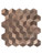 Full sheet of Layed 3D copper peel and stick composite wall tile showcasing the brushed geometric cubic pattern.
