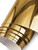 A partially unrolled roll of Layed Chrome Mirror Gold Vinyl Wrap C201, highlighting its highly reflective, glass-like golden mirror finish and the grid-lined self-adhesive backing paper.