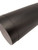 A continuous roll of Layed Black Leather Vinyl Wrap LR802, displaying its rich black color and realistic, textured leather finish.