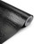 A continuous roll of Layed Black Crocodile Skin Vinyl Wrap BCS243, displaying its striking, ultra-realistic black faux leather pattern.