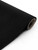 A continuous roll of Layed Painted Wood Black Vinyl Wrap PWB320, showcasing its realistic, embossed matte black wood grain texture.