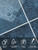 Water droplets on marine blue composite tiles demonstrating waterproof and easy clean surface