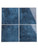 Marine blue peel and stick composite tiles showing key benefits including easy install, waterproof and durable finish