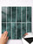 Close up of emerald green textured peel and stick composite wall tile surface