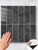 Dark grey peel and stick rectangular tiles from layed