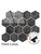 Slate Black Hexagon - Peel & Stick Composite Wall Tiles (29.2 x 25.4cm)