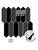 Onyx Black Picket Peel & Stick Composite Wall Tiles - (30 x 30cm)