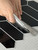 Onyx Black Picket Peel & Stick Composite Wall Tiles - (30 x 30cm)