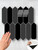 Onyx Black Picket Peel & Stick Composite Wall Tiles - (30 x 30cm)