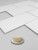 Self adhesive large white subway tiles by Layed WSTL63 made from durable rigid composite material