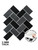 DIY home renovation showing easy installation of Onyx Black Herringbone wall tiles.