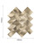 Brass Metal Herringbone Peel & Stick Composite Wall Tiles - (27.2 x 24cm)