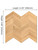Pine Wood Chevron Peel & Stick Composite Wall Tiles - (29.6 x 25.3cm)