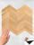 Pine Wood Chevron Peel & Stick Composite Wall Tiles - (29.6 x 25.3cm)