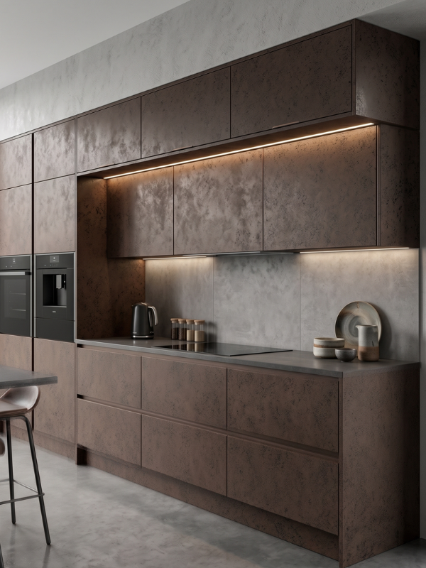 Rust Effect Concrete Kitchen Wrap Vinyl