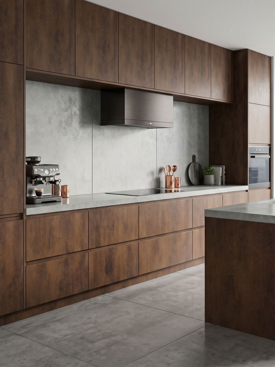 Rust Effect Kitchen Wrap
