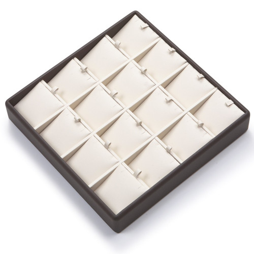 9" x 9" Chocolate/Beige  16 Pendant Tray