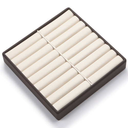 9" x 9" Chocolate/Beige  16 Bangle Tray