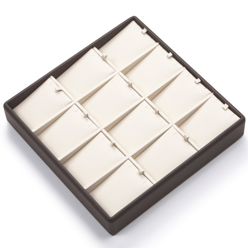 9" x 9" Chocolate/Beige  12 Pendant Tray