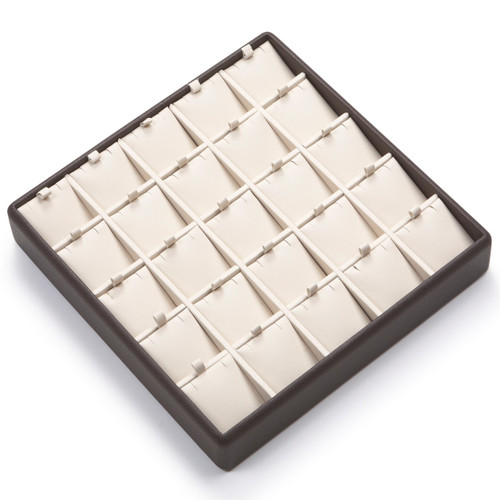 9" x 9" Chocolate/Beige  25 Pendant Tray