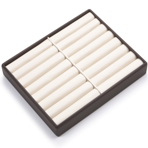 12" x 9" Chocolate/Beige  14 Bangle Tray