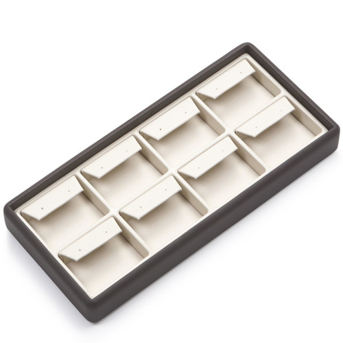 9" x 4" Chocolate/Beige  8 Earring Tray