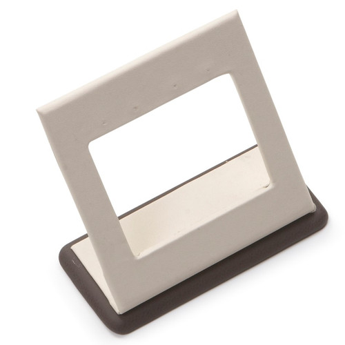 4-3/8" x 2-1/4" Chocolate/Beige  2 Pair Earring Stand 