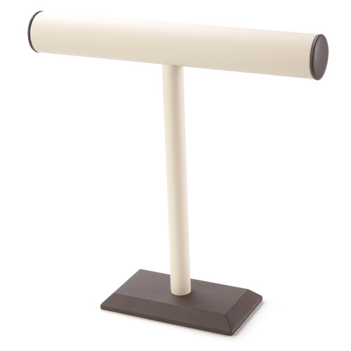 11-3/4" x 3" Chocolate/Beige Bangle  T-Bar Stand